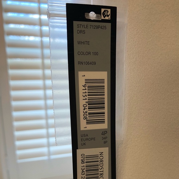 White Tahari Dress with Beaded Embellishment - Picture 6 of 6